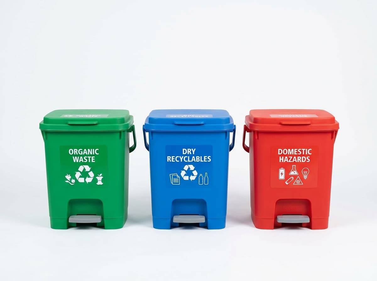 Colour-Coded Bin Set 3×25L